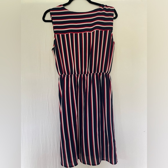 Red white and blue striped summer dress - Picture 3 of 4